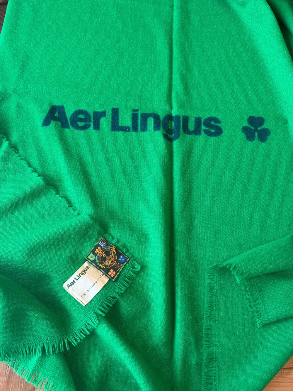Vintage Aer Lingus Airline Cabin Blanket. Wool | Ireland | Luxury | Heritage